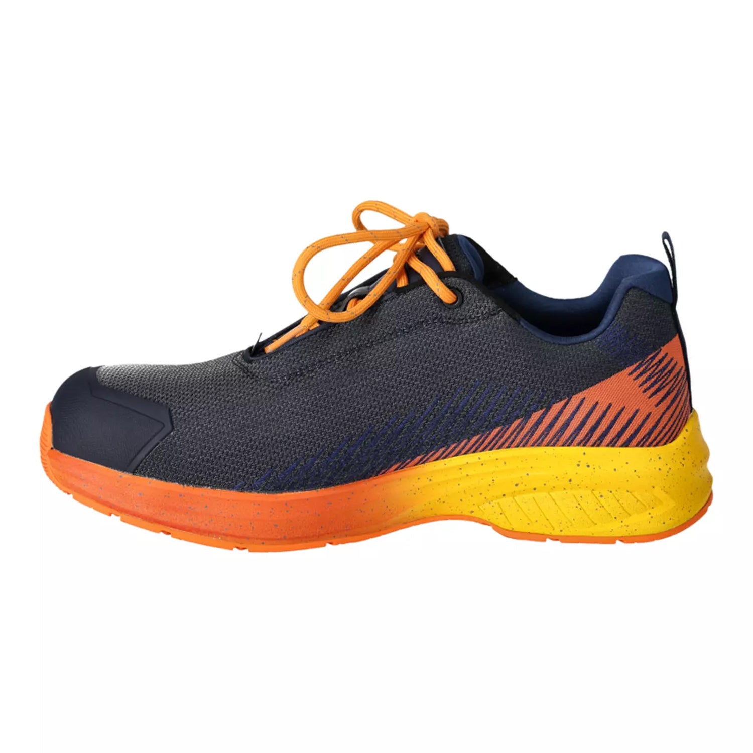 Dark Navy-Bright Orange - Side - Mascot Womens-Ladies Footwear Customised Safety Shoes