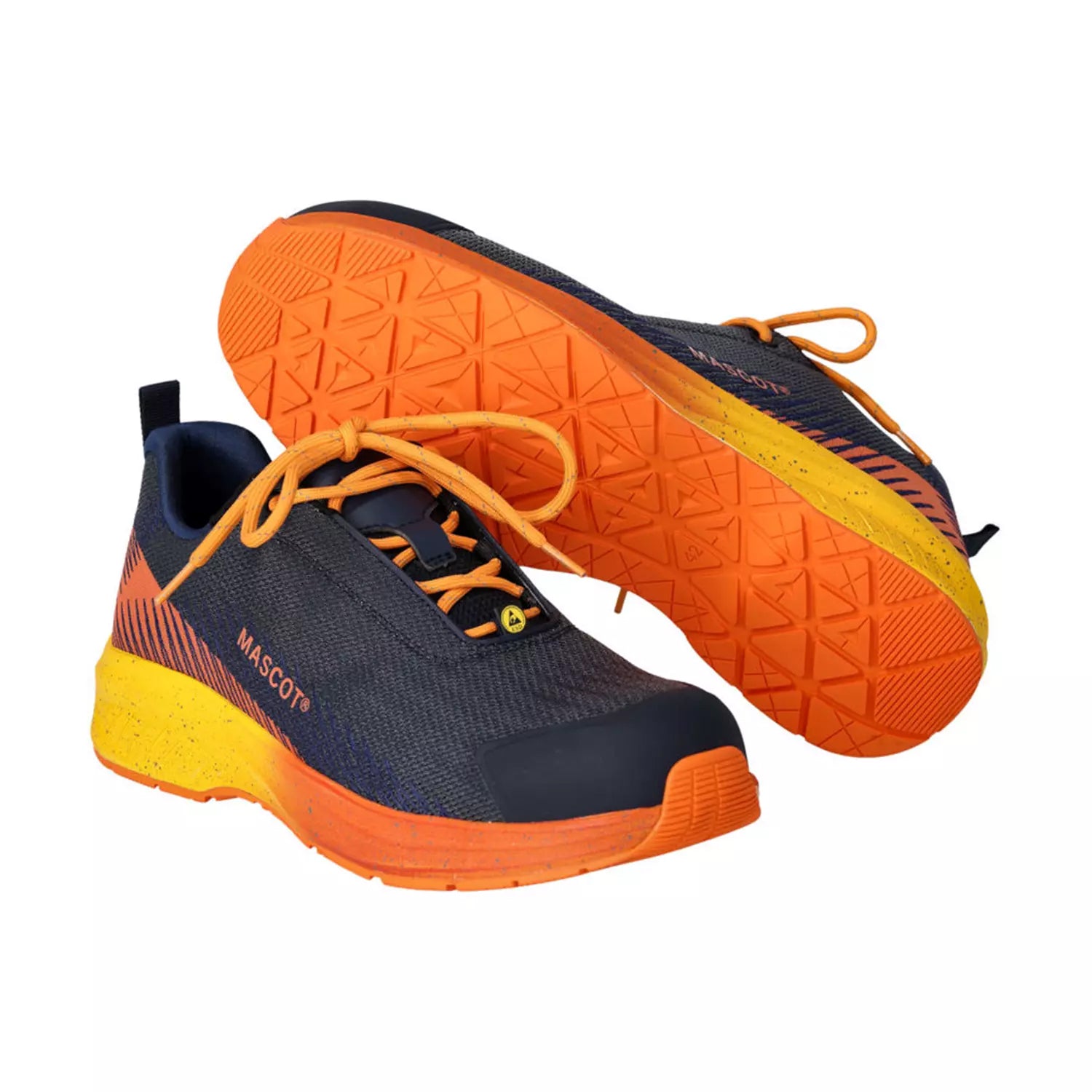 Dark Navy-Bright Orange - Pack Shot - Mascot Womens-Ladies Footwear Customised Safety Shoes