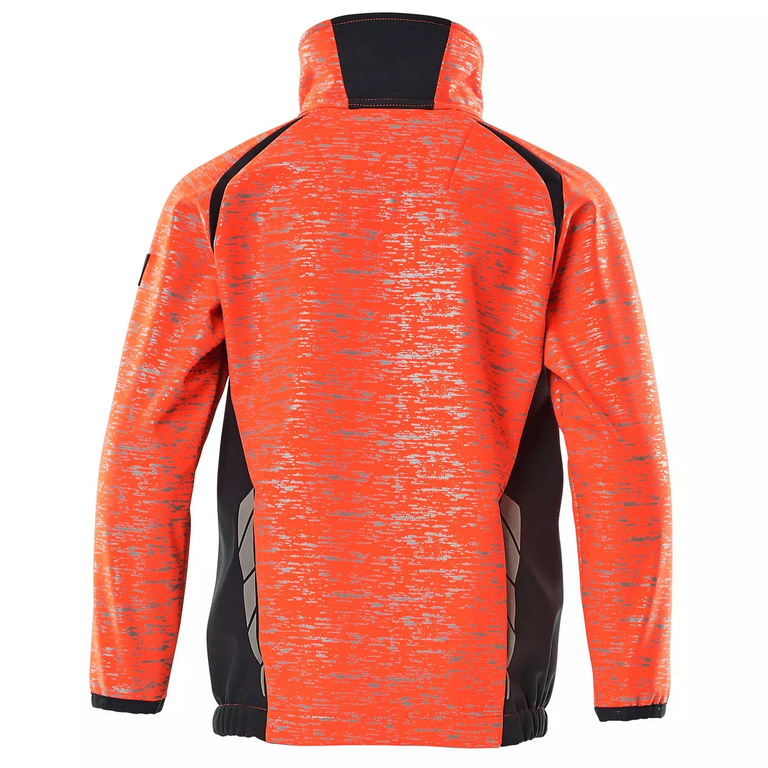 Red-Dark Navy - Back - Mascot Childrens-Kids Accelerate Safe High-Vis Soft Shell Jacket