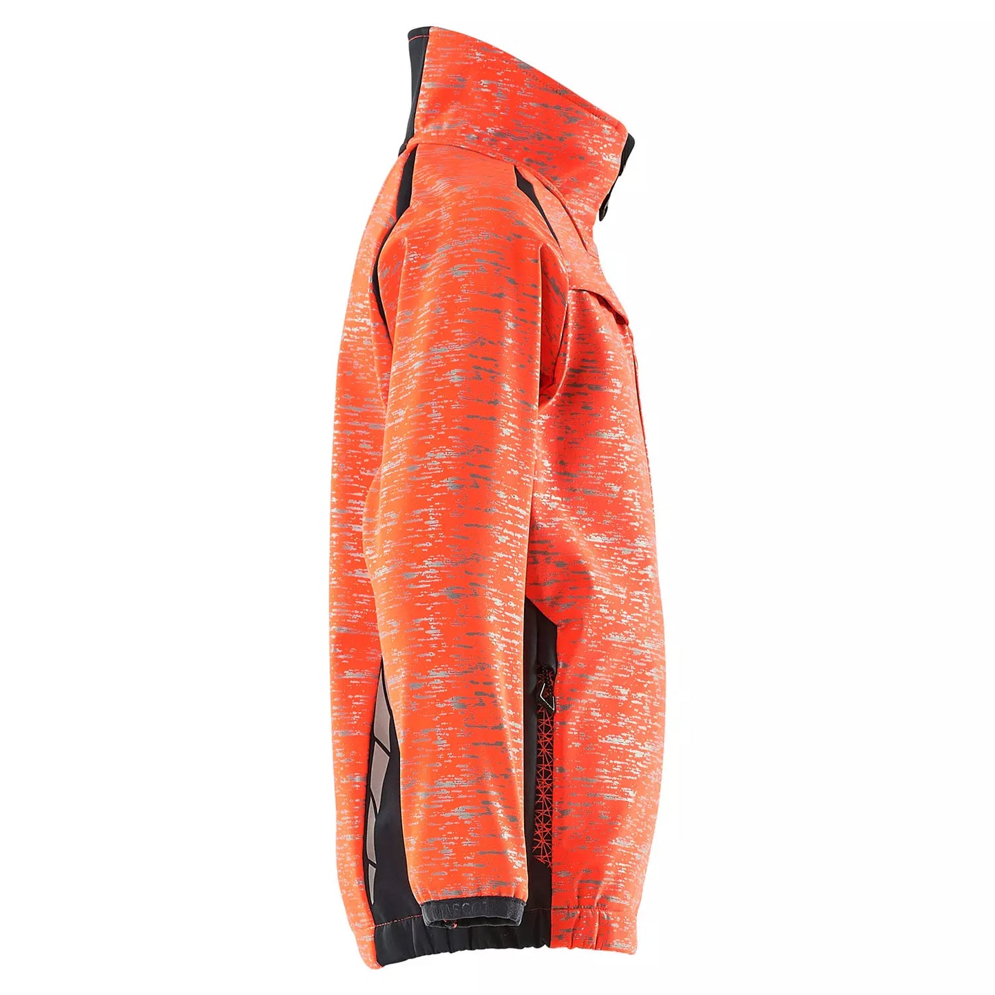 Red-Dark Navy - Lifestyle - Mascot Childrens-Kids Accelerate Safe High-Vis Soft Shell Jacket