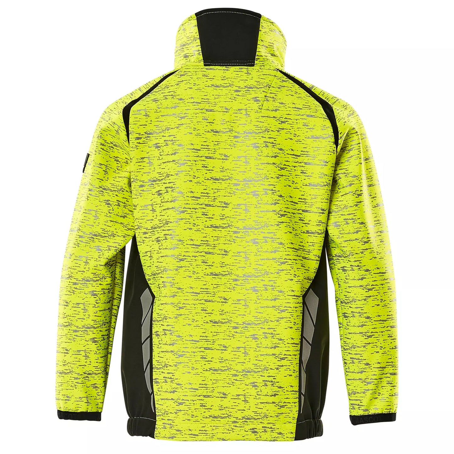 Yellow-Black - Back - Mascot Childrens-Kids Accelerate Safe High-Vis Soft Shell Jacket
