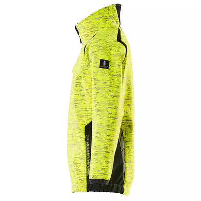 Yellow-Black - Side - Mascot Childrens-Kids Accelerate Safe High-Vis Soft Shell Jacket