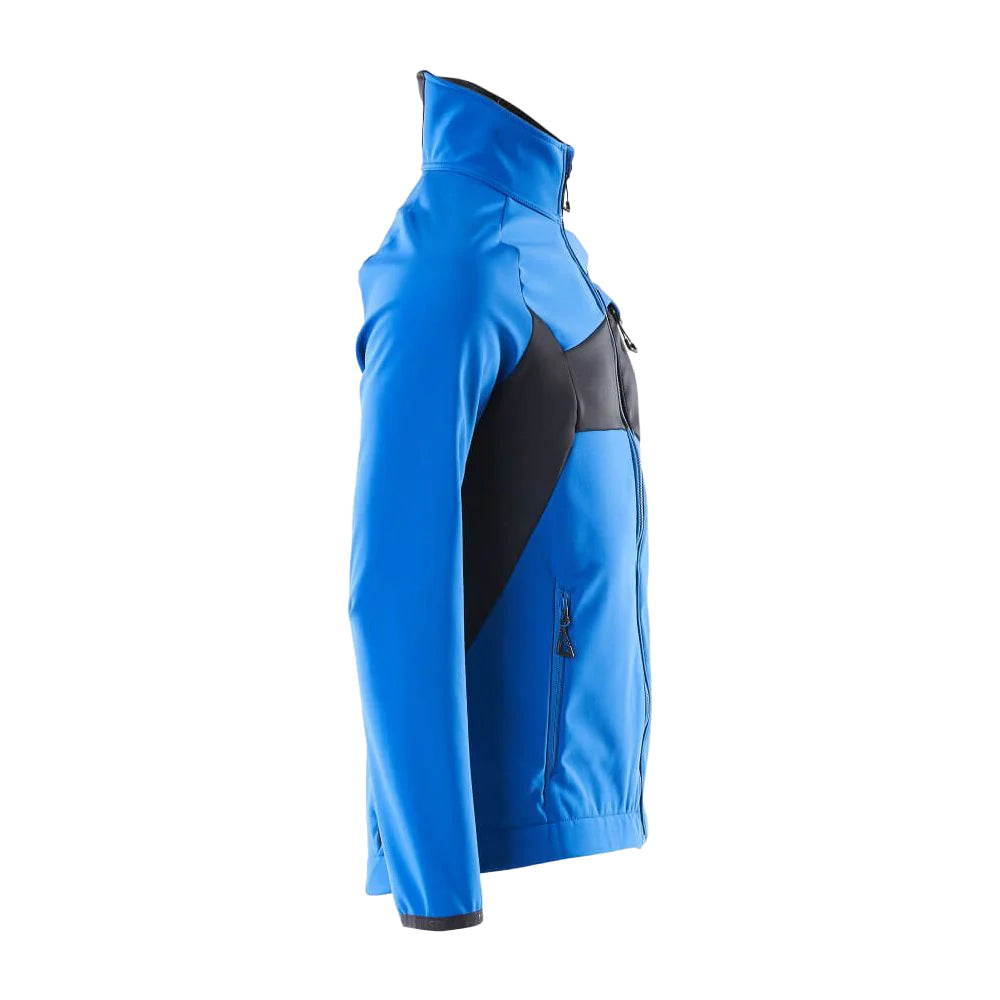 Azure Blue-Dark Navy - Back - Mascot Mens Accelerate Soft Shell Jacket