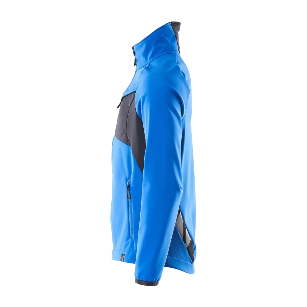 Azure Blue-Dark Navy - Side - Mascot Mens Accelerate Soft Shell Jacket