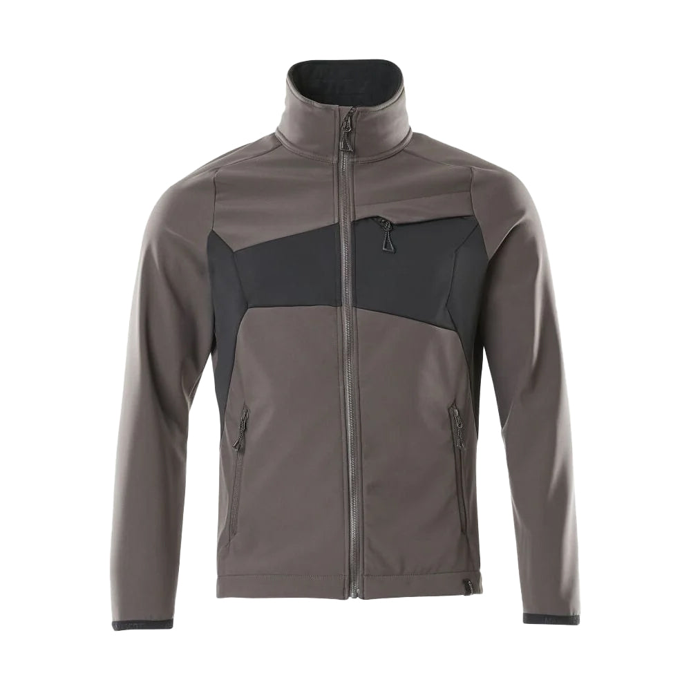 Dark Anthracite-Black - Front - Mascot Mens Accelerate Soft Shell Jacket