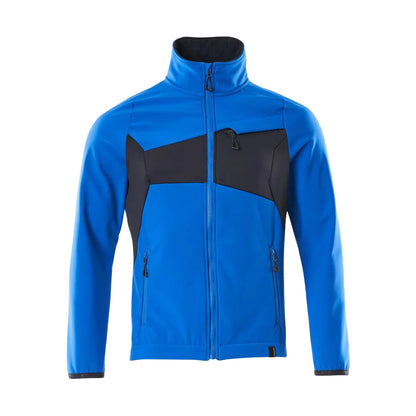Azure Blue-Dark Navy - Front - Mascot Mens Accelerate Soft Shell Jacket
