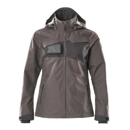 Dark Anthracite-Black - Front - Mascot Womens-Ladies Accelerate Shell Jacket