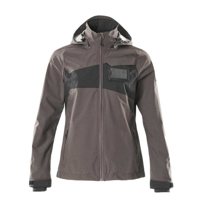 Dark Anthracite-Black - Front - Mascot Womens-Ladies Accelerate Shell Jacket