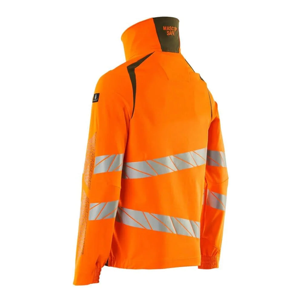 Hi Vis Orange-Moss Green - Back - Mascot Mens Accelerate Safe Jacket