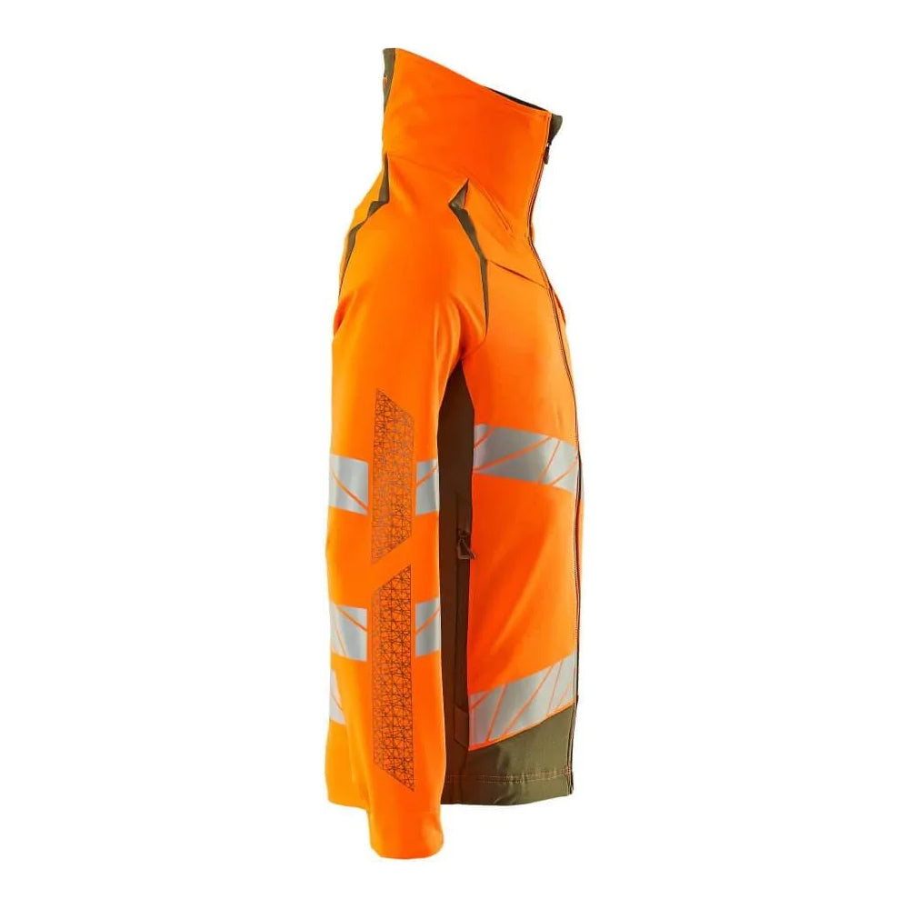 Hi Vis Orange-Moss Green - Side - Mascot Mens Accelerate Safe Jacket