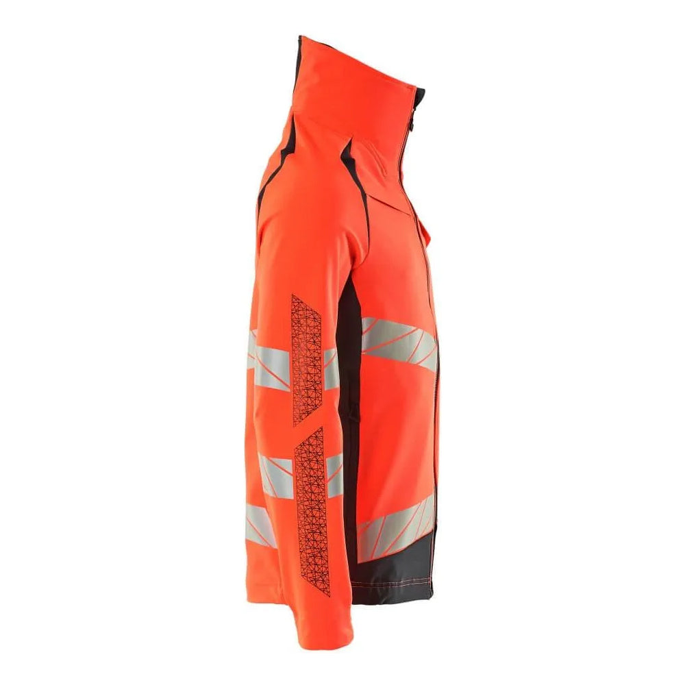 Hi Vis Red-Dark Navy - Side - Mascot Mens Accelerate Safe Jacket