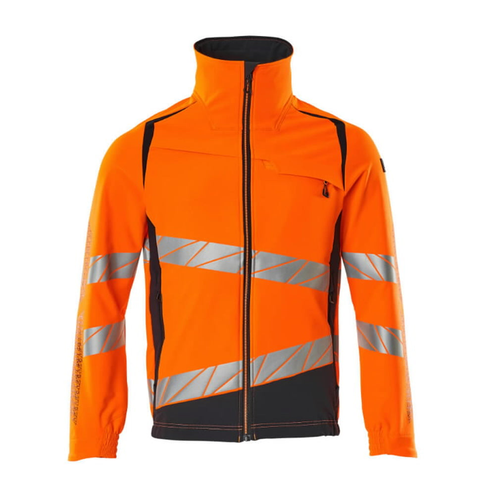 Hi Vis Orange-Dark Navy - Front - Mascot Mens Accelerate Safe Jacket