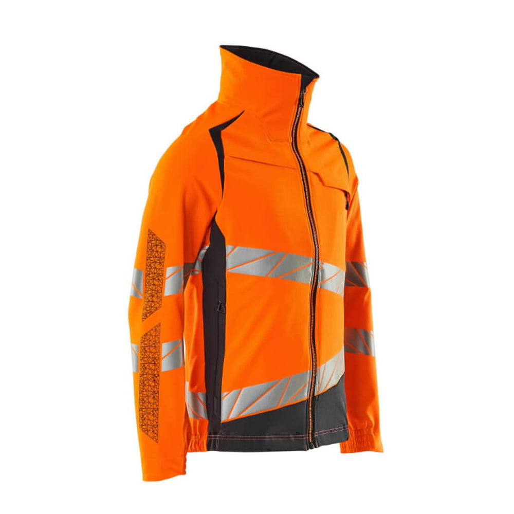Hi Vis Orange-Dark Navy - Side - Mascot Mens Accelerate Safe Jacket