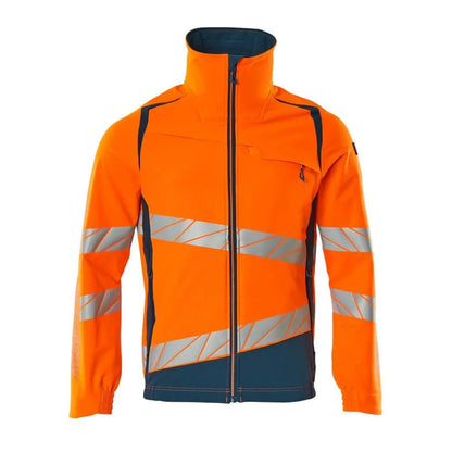 Hi Vis Orange-Dark Petroleum - Front - Mascot Mens Accelerate Safe Jacket
