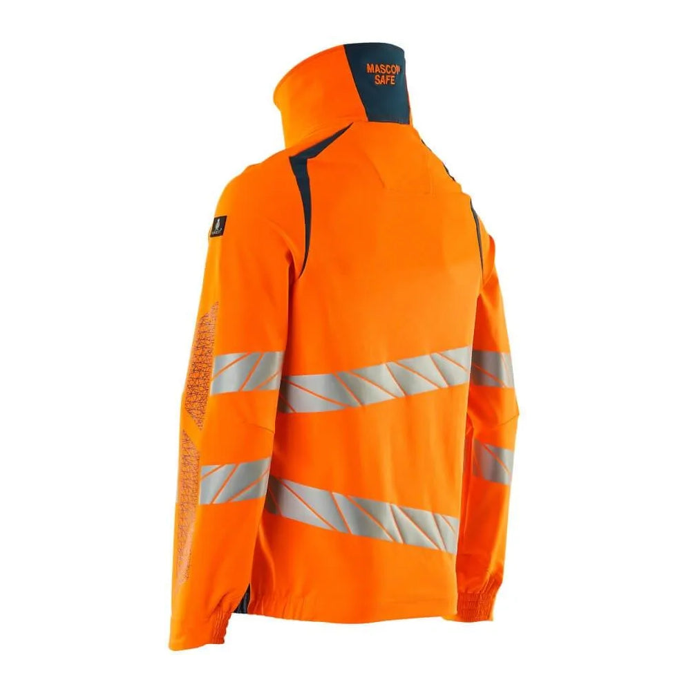 Hi Vis Orange-Dark Petroleum - Back - Mascot Mens Accelerate Safe Jacket