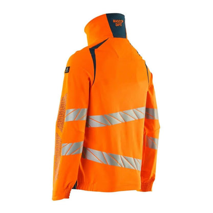 Hi Vis Orange-Dark Petroleum - Back - Mascot Mens Accelerate Safe Jacket