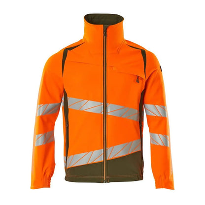 Hi Vis Orange-Moss Green - Front - Mascot Mens Accelerate Safe Jacket