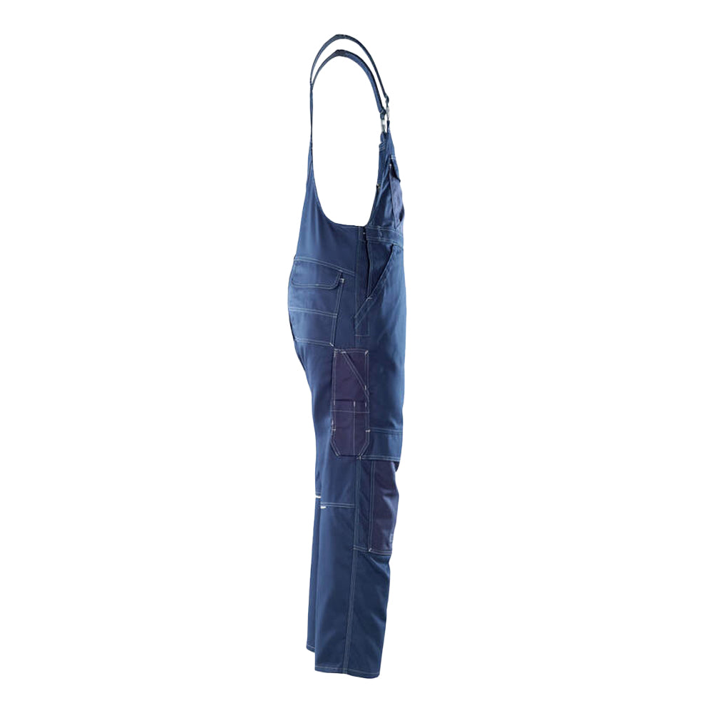 Navy - Side - Mascot Mens Hardwear Orense Knee Pad Pockets Bib And Brace Overall
