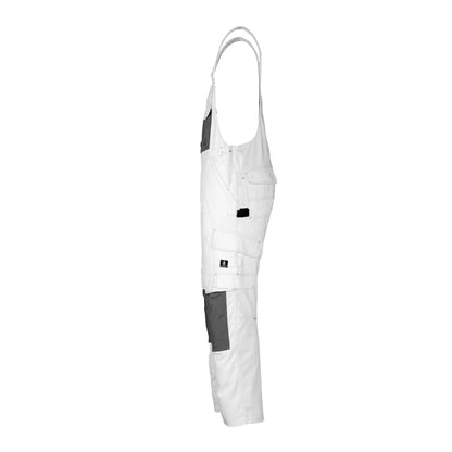 White - Lifestyle - Mascot Mens Hardwear Orense Knee Pad Pockets Bib And Brace Overall