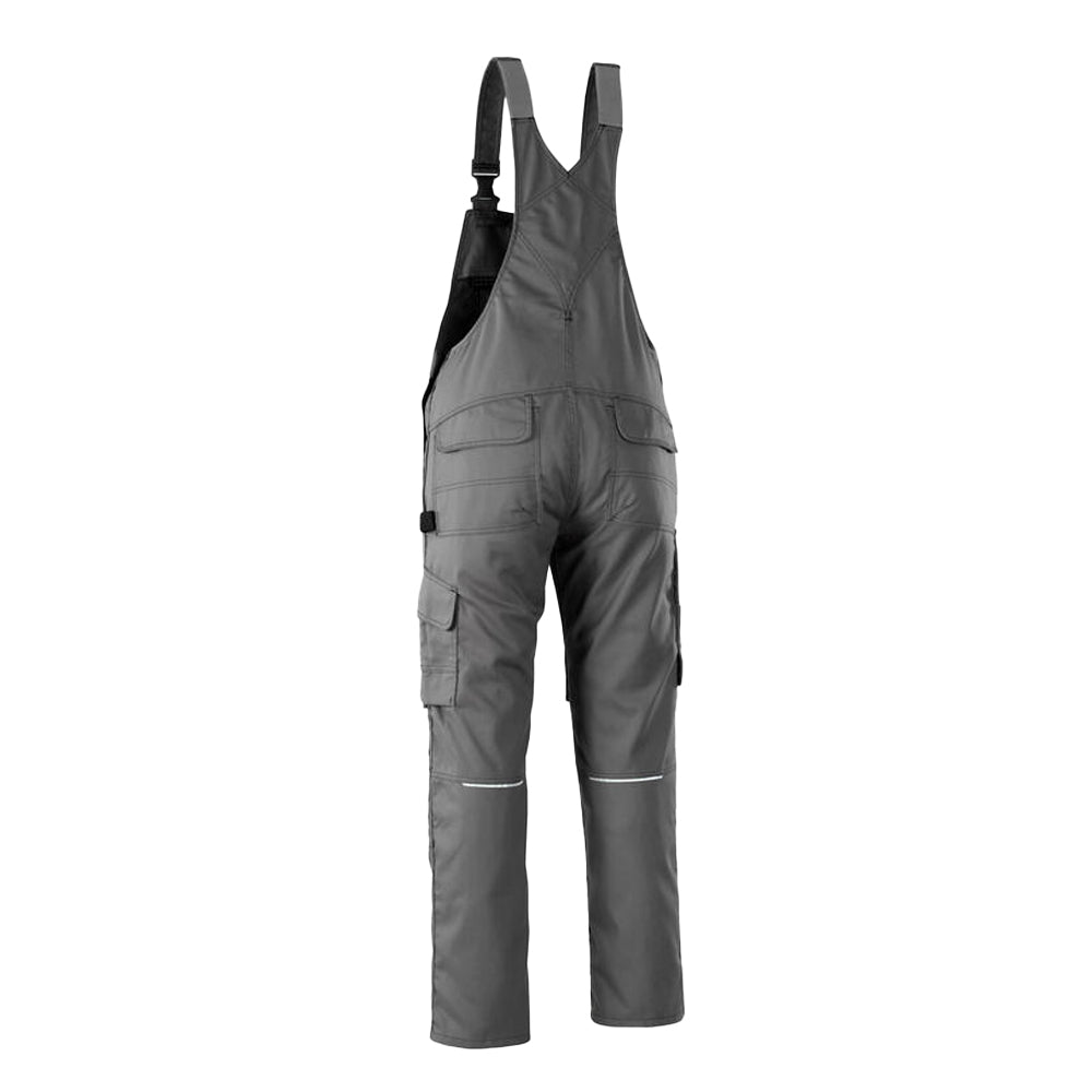 Anthracite - Back - Mascot Mens Hardwear Orense Knee Pad Pockets Bib And Brace Overall