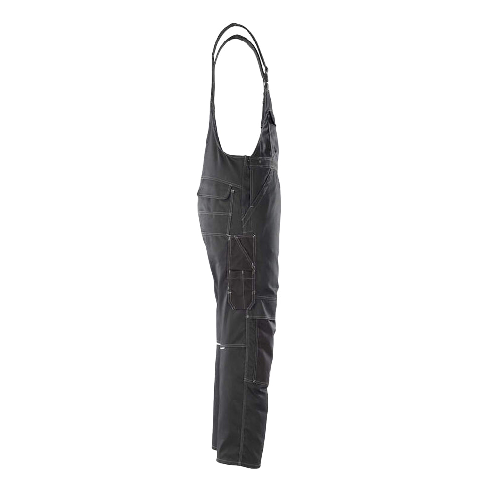 Black - Side - Mascot Mens Hardwear Orense Knee Pad Pockets Bib And Brace Overall