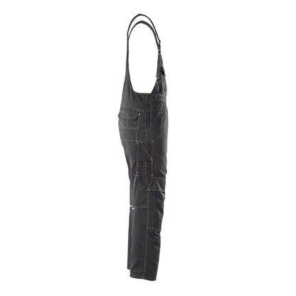 Black - Side - Mascot Mens Hardwear Orense Knee Pad Pockets Bib And Brace Overall