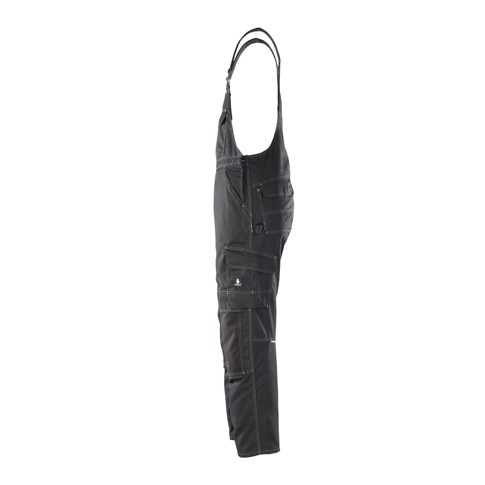 Black - Lifestyle - Mascot Mens Hardwear Orense Knee Pad Pockets Bib And Brace Overall