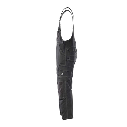 Black - Lifestyle - Mascot Mens Hardwear Orense Knee Pad Pockets Bib And Brace Overall