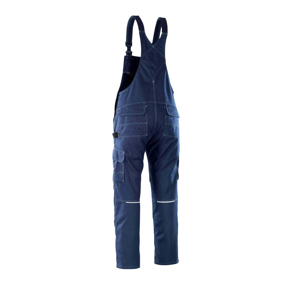 Navy - Back - Mascot Mens Hardwear Orense Knee Pad Pockets Bib And Brace Overall