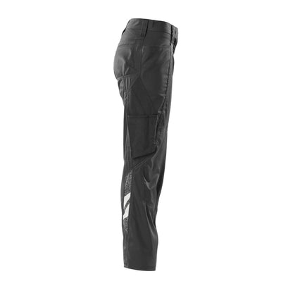 Black - Side - Mascot Womens-Ladies Accelerate Cargo Pocket Work Trousers