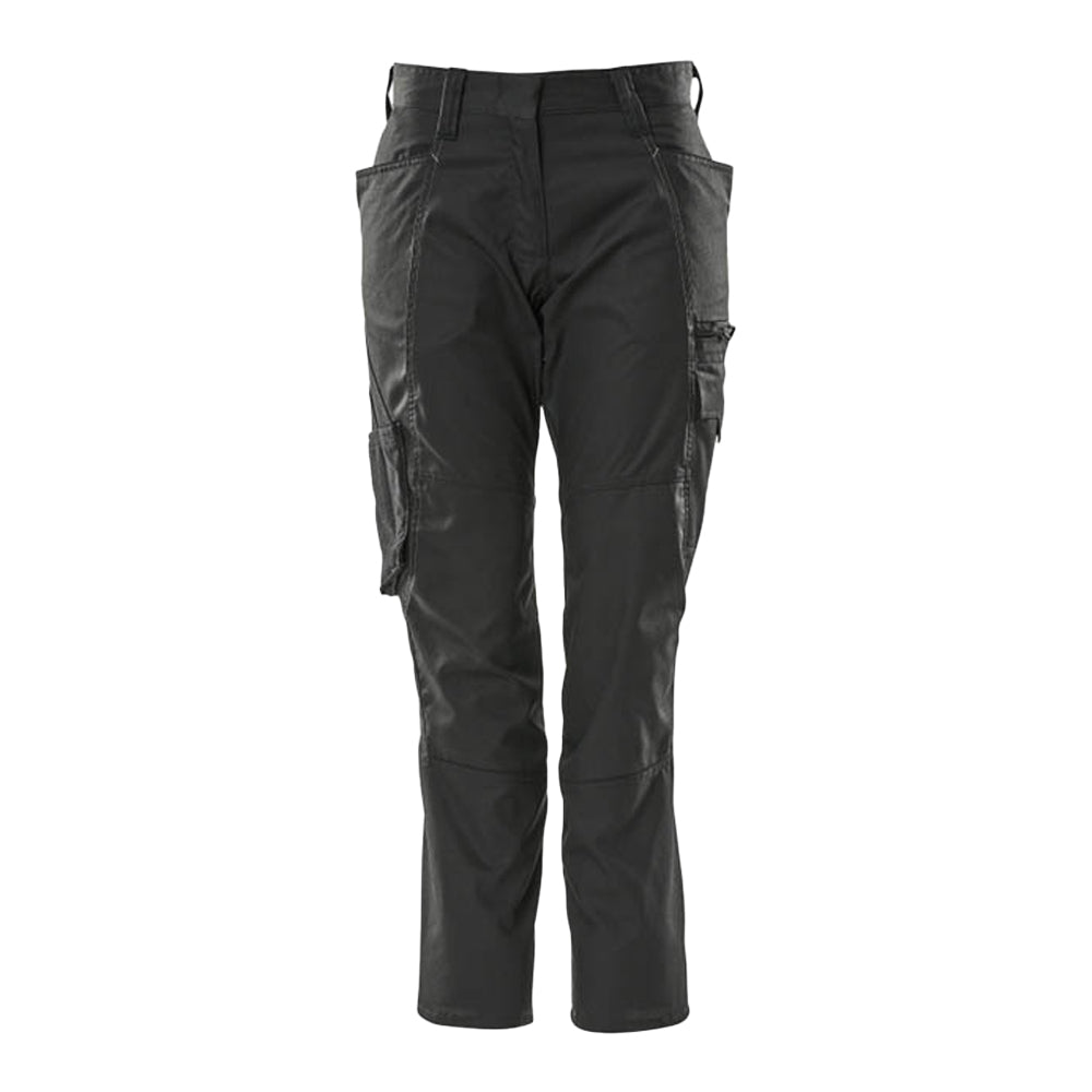 Black - Front - Mascot Womens-Ladies Accelerate Cargo Pocket Work Trousers