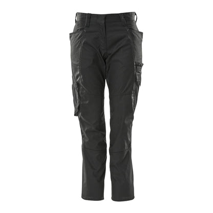Black - Front - Mascot Womens-Ladies Accelerate Cargo Pocket Work Trousers
