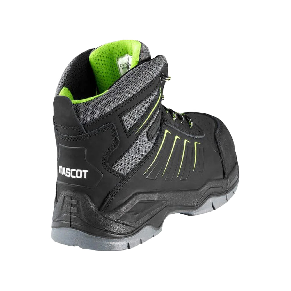 Black - Back - Mascot Womens-Ladies Footwear Fit Bimberi Peak Coated Leather Safety Boots