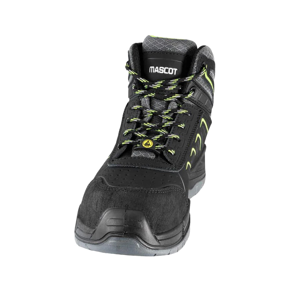 Black - Side - Mascot Womens-Ladies Footwear Fit Bimberi Peak Coated Leather Safety Boots