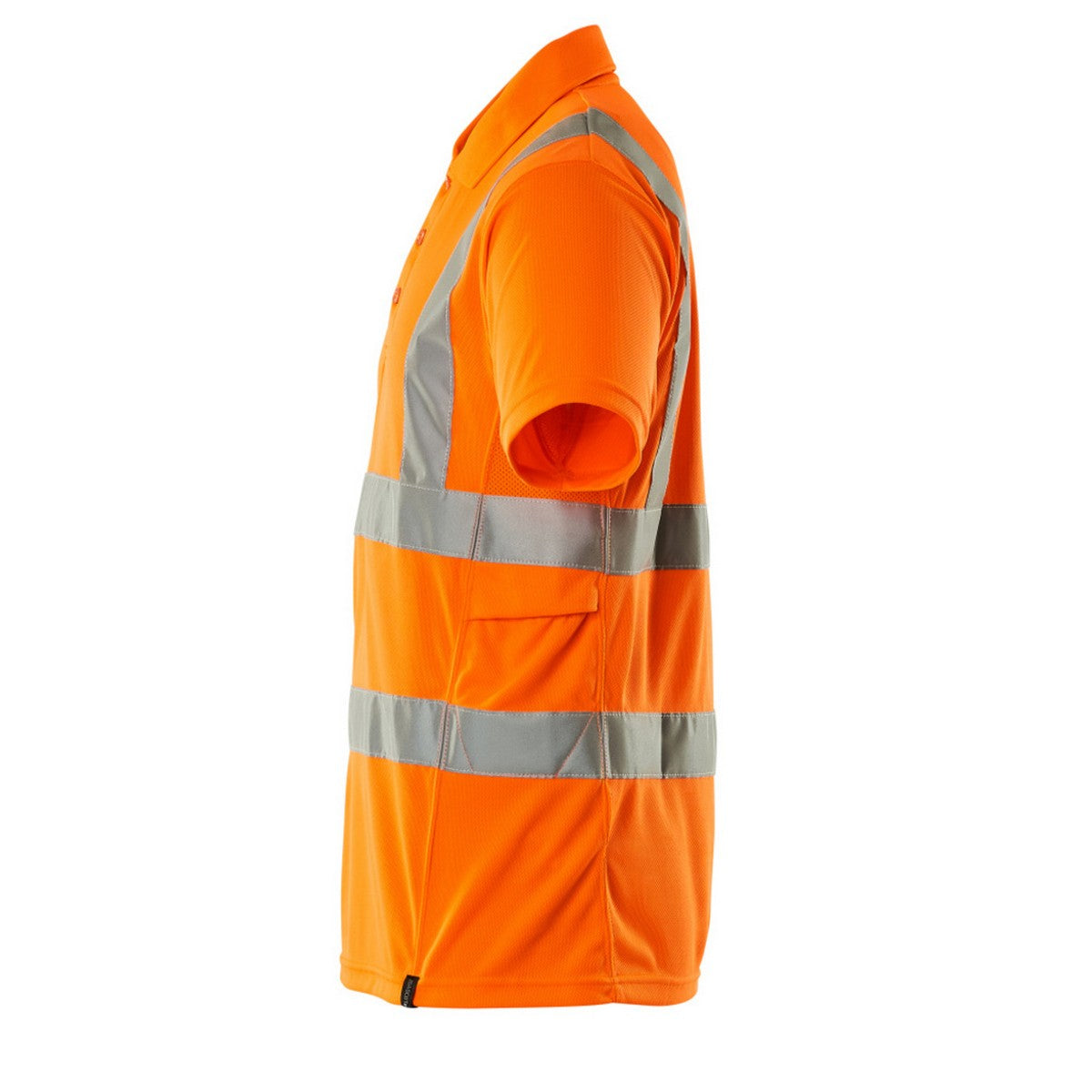Hi Vis Orange - Side - Mascot Unisex Adult Safe Classic Hi-Vis Polo Shirt