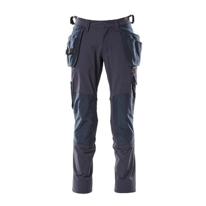 Dark Navy - Front - Mascot Mens Accelerate Holster Pocket Work Trousers