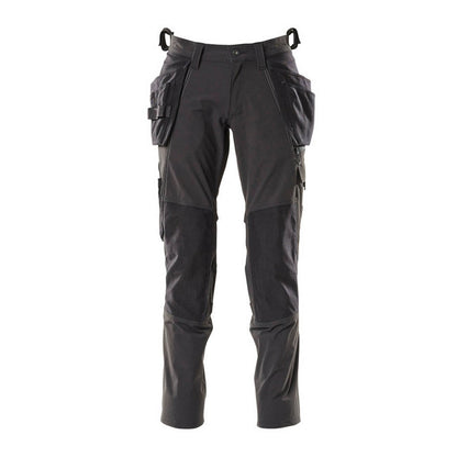 Black - Front - Mascot Mens Accelerate Holster Pocket Work Trousers
