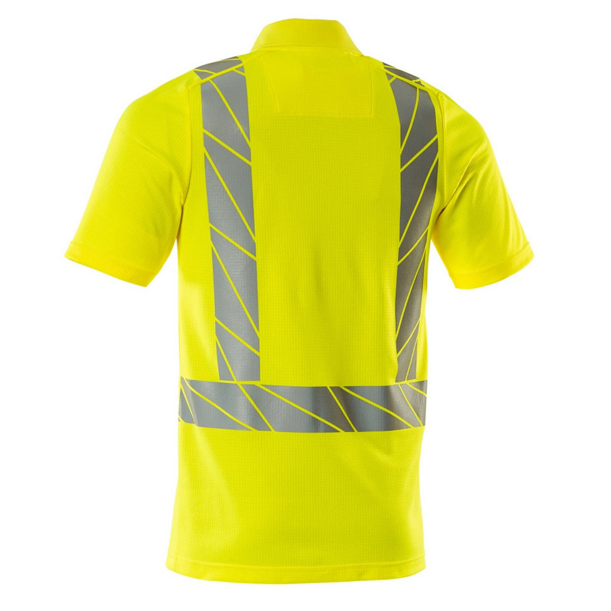 Yellow - Back - Mascot Unisex Adult Accelerate Safe Hi-Vis Polo Shirt