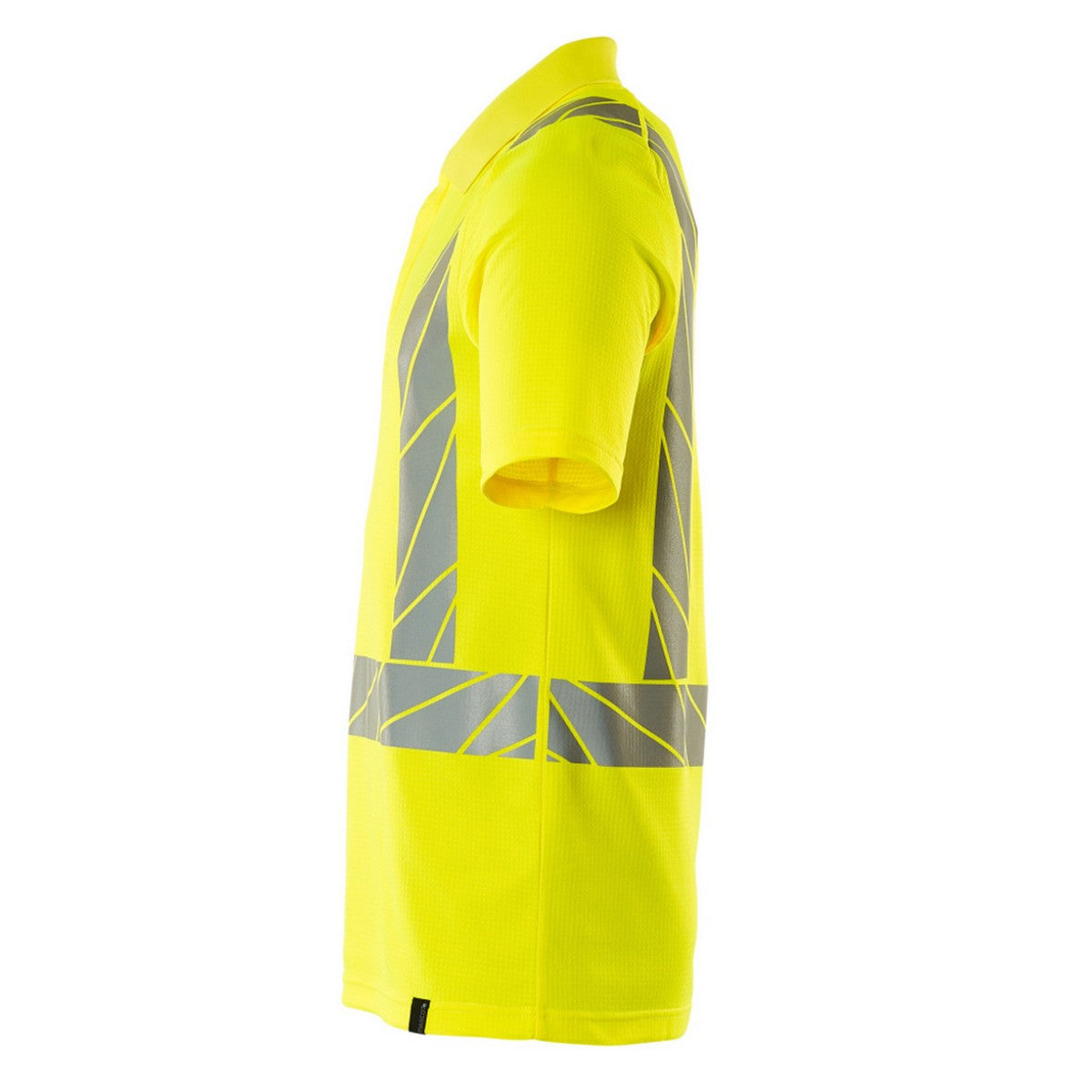 Yellow - Side - Mascot Unisex Adult Accelerate Safe Hi-Vis Polo Shirt