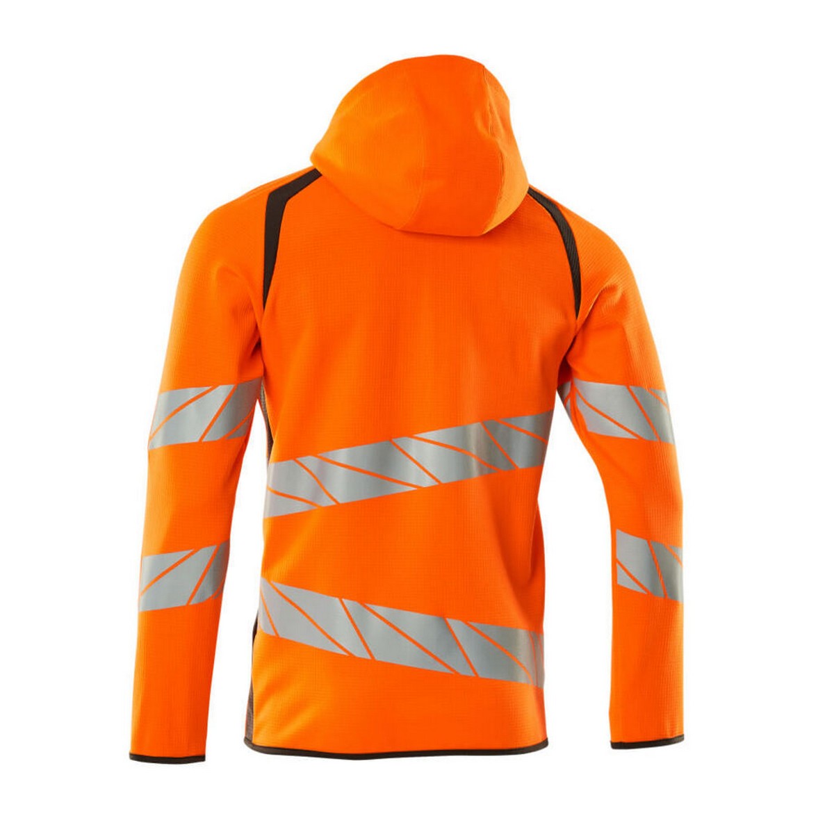 Hi Vis Orange-Dark Anthracite - Back - Mascot Mens Accelerate Safe Full Zip Hoodie