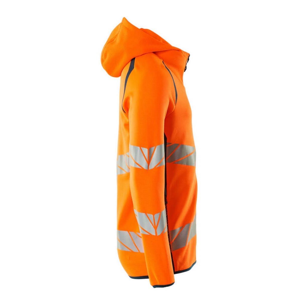 Hi Vis Orange-Dark Petroleum - Lifestyle - Mascot Mens Accelerate Safe Full Zip Hoodie