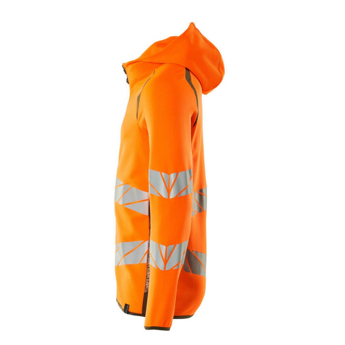 Hi Vis Orange-Moss Green - Side - Mascot Mens Accelerate Safe Full Zip Hoodie