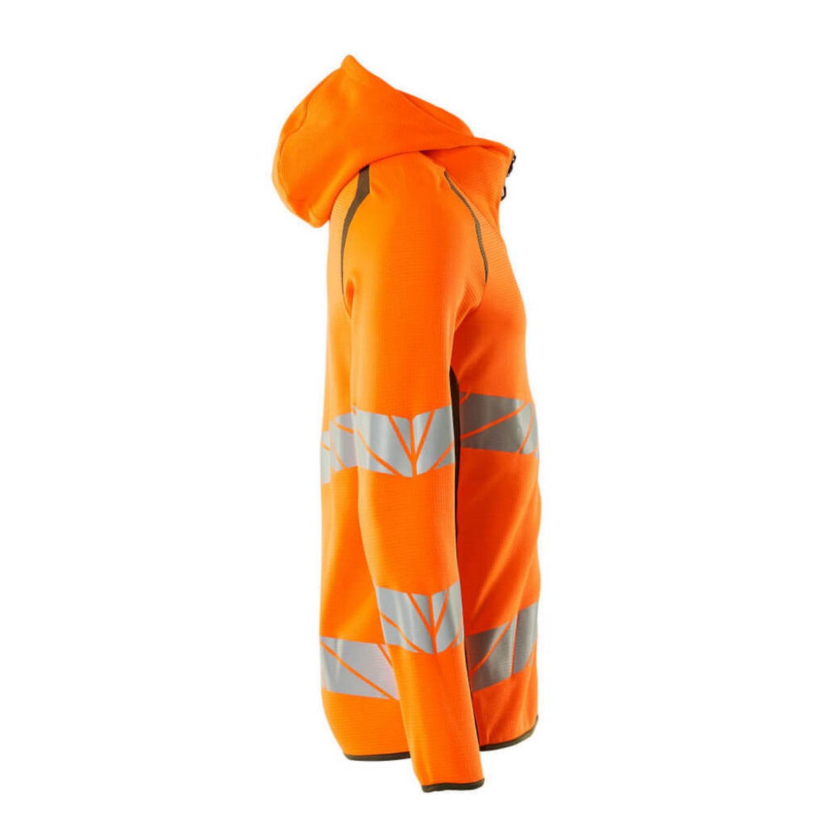 Hi Vis Orange-Moss Green - Lifestyle - Mascot Mens Accelerate Safe Full Zip Hoodie