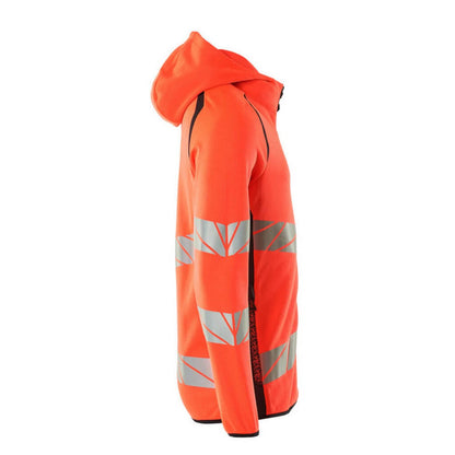 Hi Vis Red-Dark Navy - Pack Shot - Mascot Mens Accelerate Safe Full Zip Hoodie