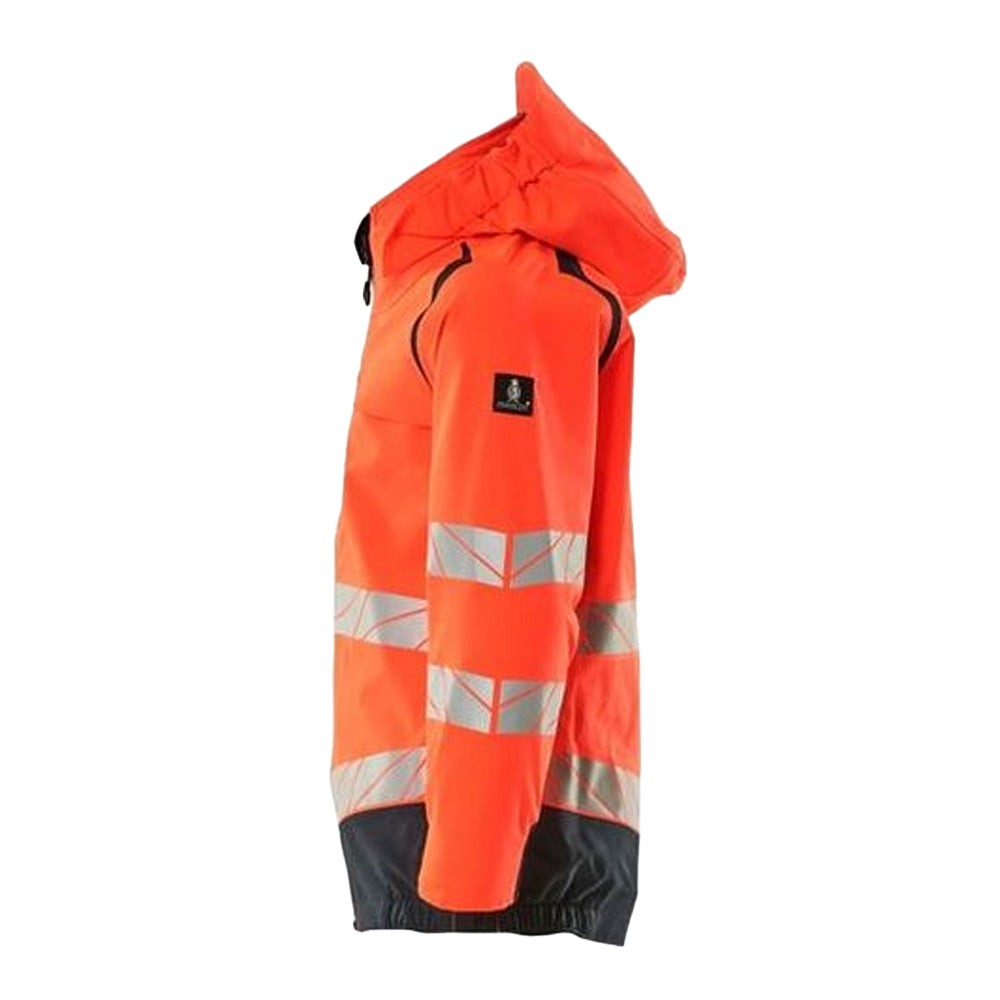 Hi Vis Red-Navy - Side - Mascot Childrens-Kids Accelerate Safe Hi-Vis Jacket