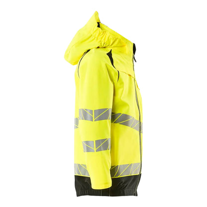 Hi Vis Yellow-Black - Side - Mascot Childrens-Kids Accelerate Safe Hi-Vis Jacket