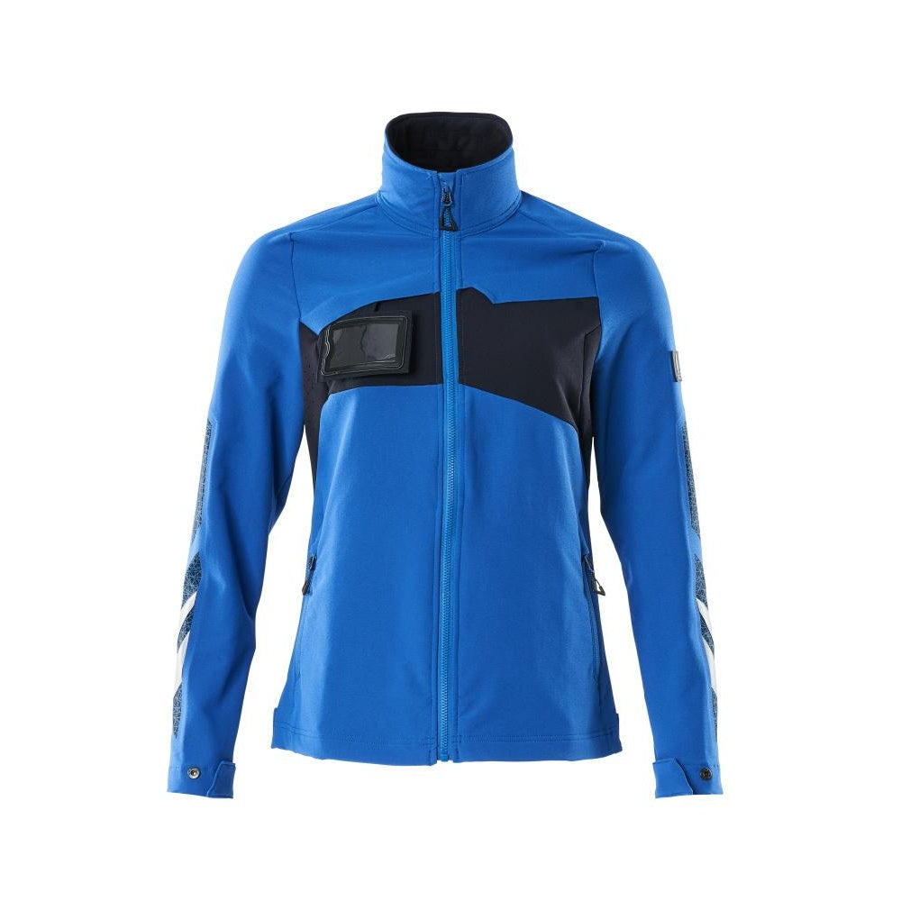 Azure Blue-Dark Navy - Front - Mascot Womens-Ladies Accelerate Plain Stretch Lightweight Jacket