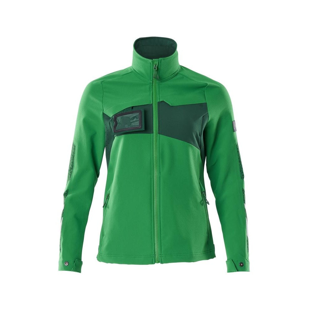 Grass Green-Green - Front - Mascot Womens-Ladies Accelerate Plain Stretch Lightweight Jacket