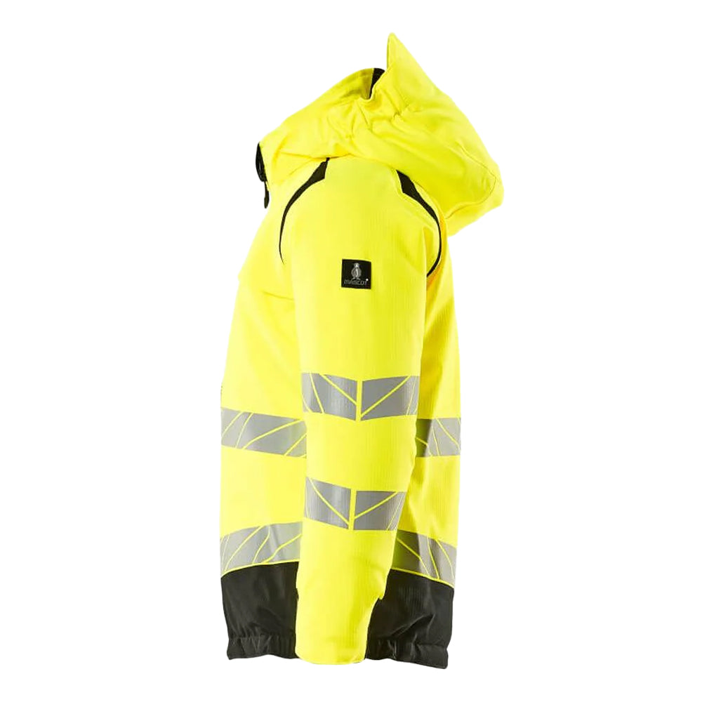 Hi Vis Yellow-Black - Back - Mascot Childrens-Kids Accelerate Safe Hi-Vis Winter Jacket