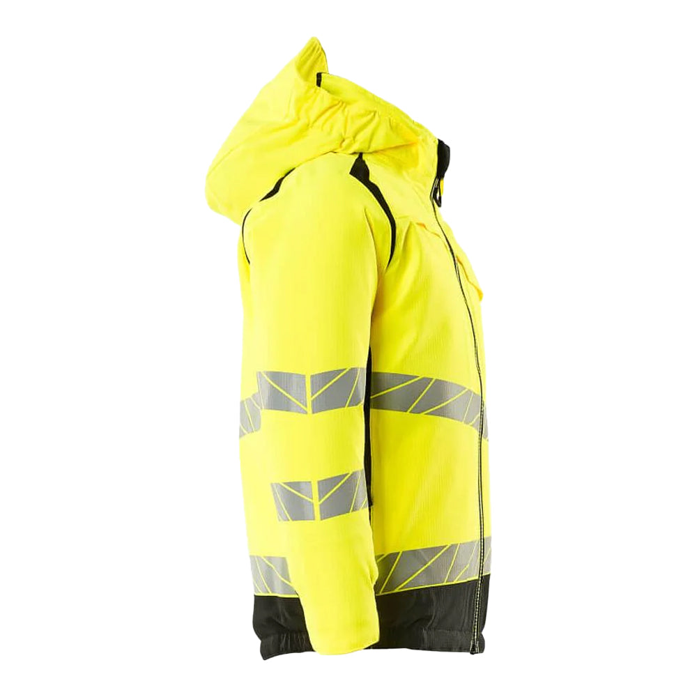 Hi Vis Yellow-Black - Side - Mascot Childrens-Kids Accelerate Safe Hi-Vis Winter Jacket